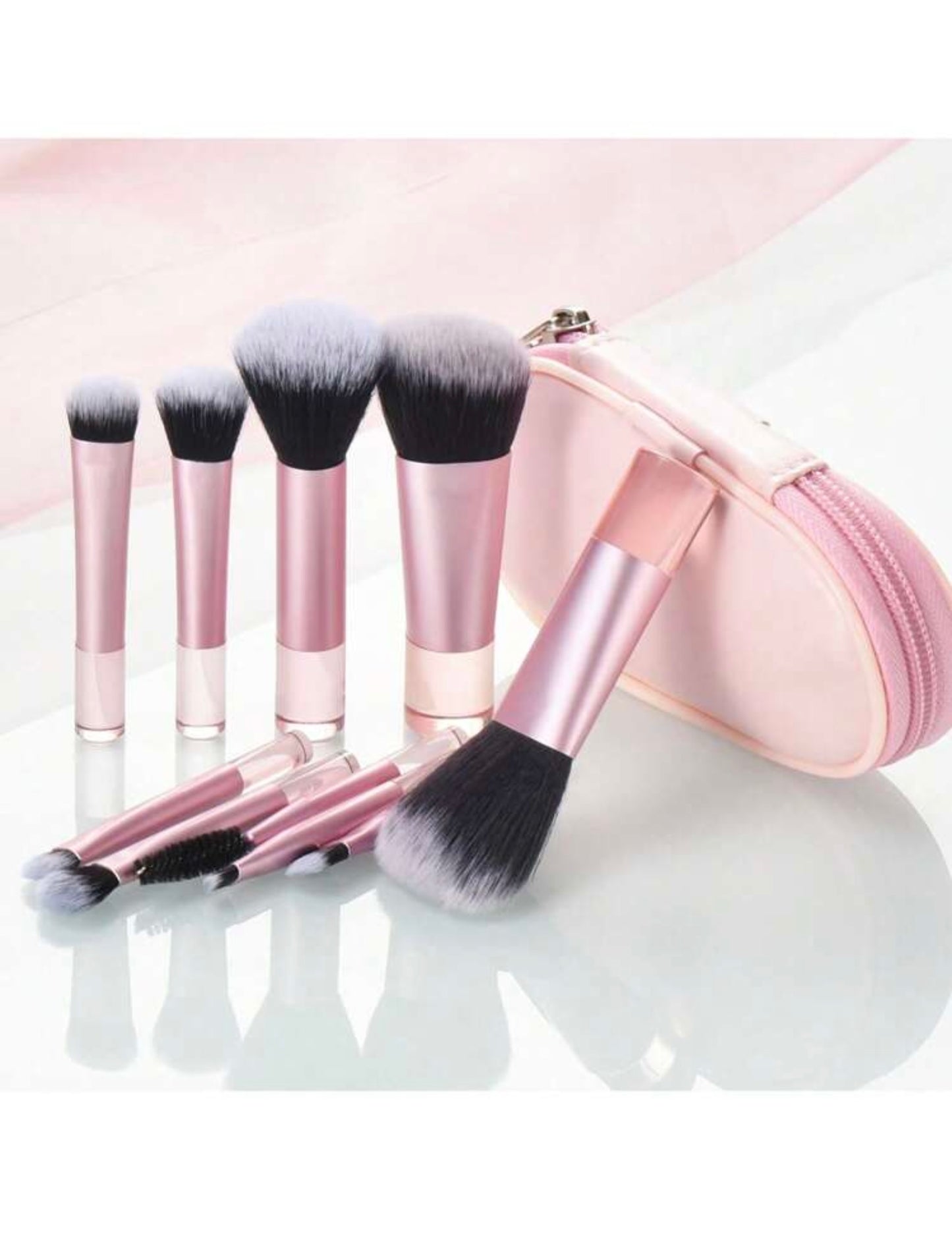 Travel size makeup brush kit